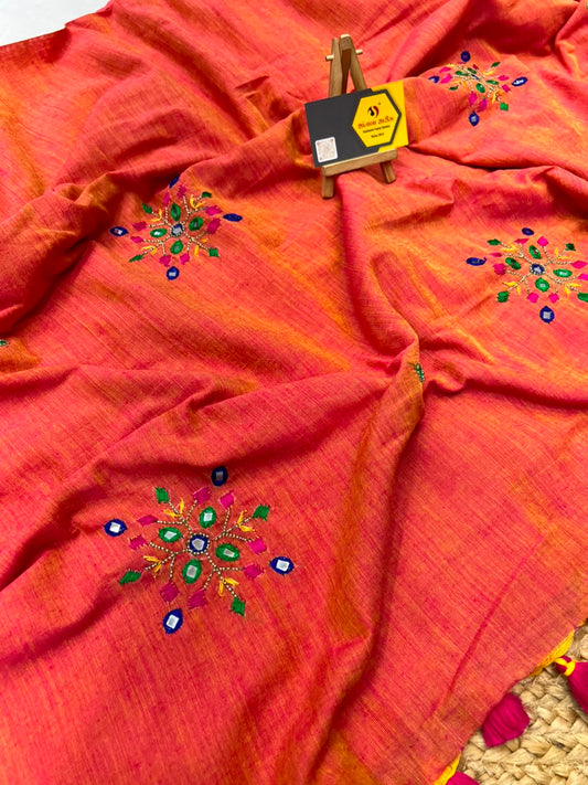 Shantabaa Saree Pure Handloom Cotton Saree with Elegant Resham Work
