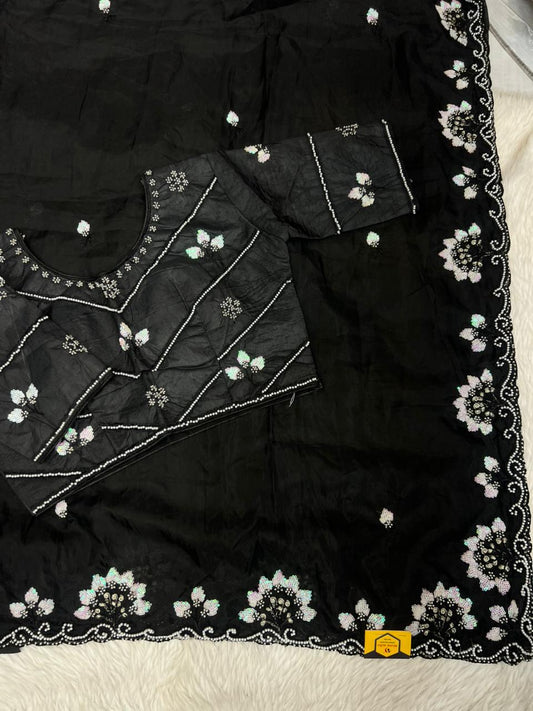Premium orgenza Stretchable Designer Blouse Saree