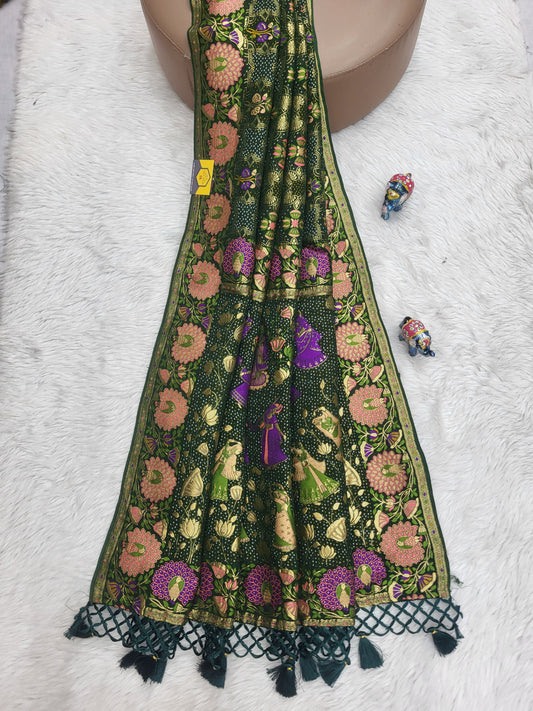 Elegant Traditional Minakari Georgette Saree for Festive Wear