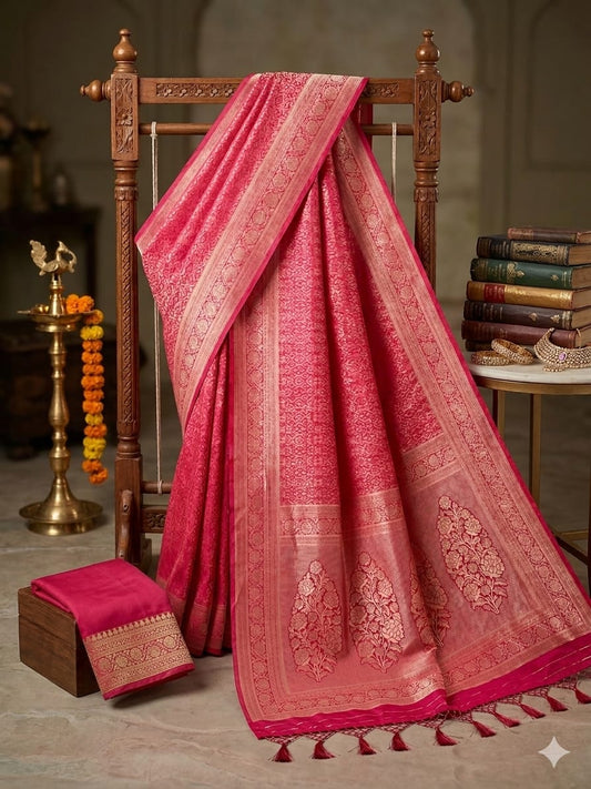 Classic kanjivaram Silk Saree with Antique Zari Work