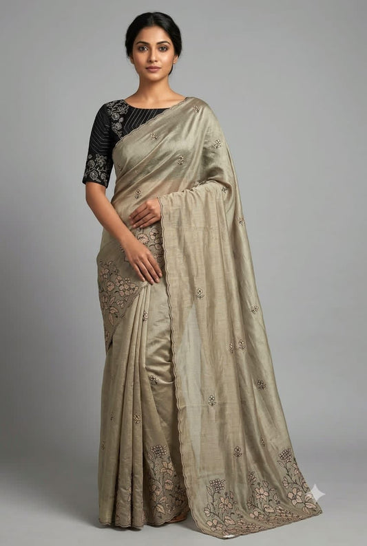 Ethereal Bloom Organza Saree
