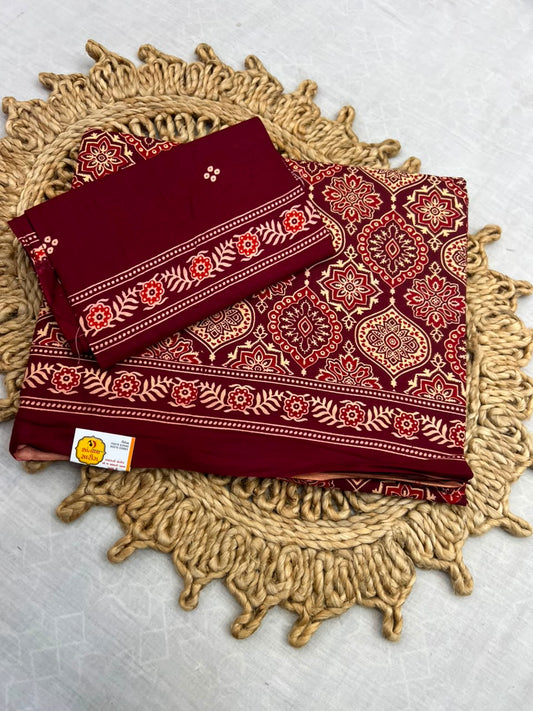 ajrakh saree shantabaa saree